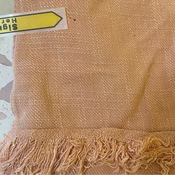 Umgee Plus Size 1X Rose Pink Linen Blend Hi Low V Neck Frayed Hems Tunic - Picture 9 of 9